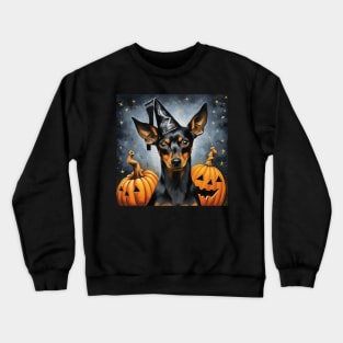 Black Manchester Terrier Halloween Crewneck Sweatshirt